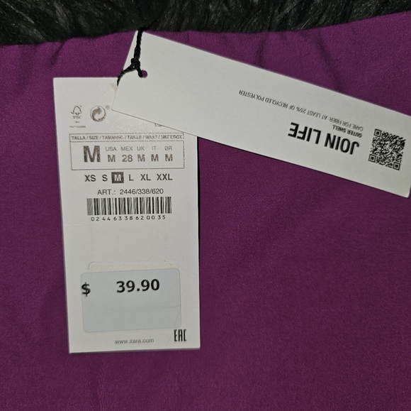 NWT Zara Magenta Shorts sz M, never worn, perfect condition - Picture 3 of 3